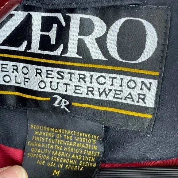 Zero Restriction Mens Size M golf windbreaker *stain 1672 - Picture 3 of 10